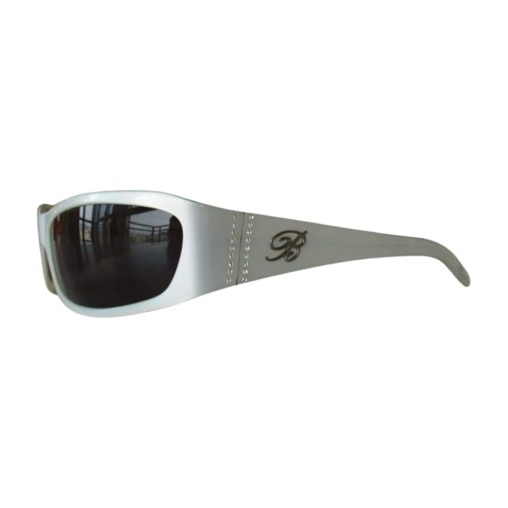 Blumarine White Sunglasses with Black Lenses